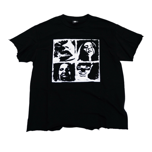 Black Itami™  Faces Distressed T-Shirt