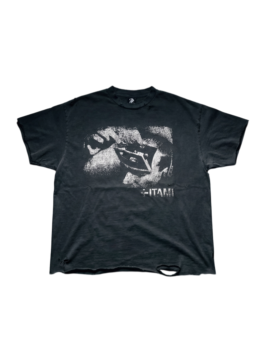 Black Itami™  Cross Distressed T-Shirt
