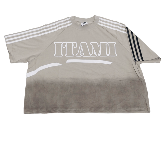 Grey Itami™ Vintage T-Shirt With Stripes