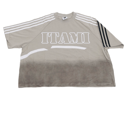 Grey Itami™ Vintage T-Shirt With Stripes